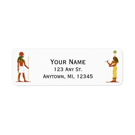 Egyptische God en godin Etiket (Voorkant)