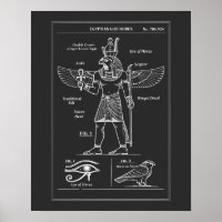 Egyptische God Horus Blauwdruk