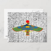 Egyptische god Horus Hawk Briefkaart (Voorkant / Achterkant)