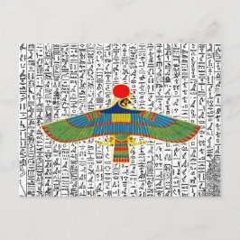 Egyptische god Horus Hawk Briefkaart
