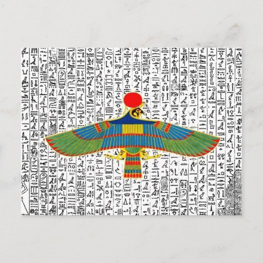 Egyptische god Horus Hawk Briefkaart (Voorkant)