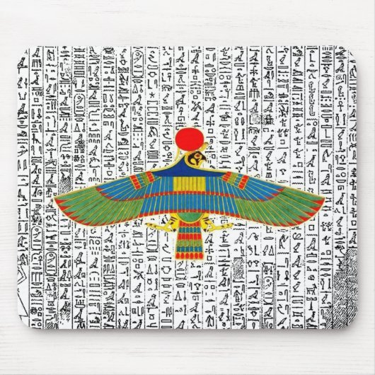 Egyptische god Horus Hawk Mousepad Muismat (Voorkant)