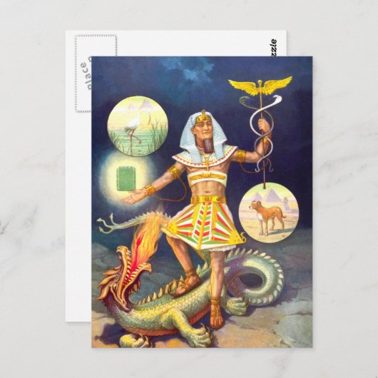 Egyptische God Kunst Briefkaart (Voorkant / Achterkant)