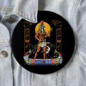 Egyptische God Ra Ronde Button 6,0 Cm (In situ)