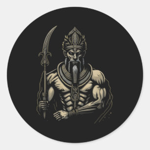 Egyptische God Seth Chaos Egypte Farao Ronde Sticker