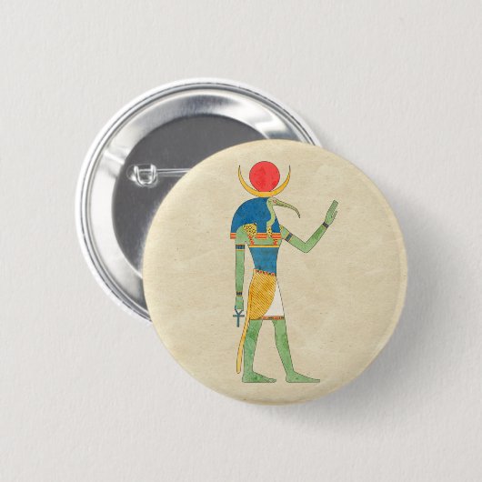 Egyptische God Thoth  Illustratie Ronde Button 5,7 Cm (Voorkant /achterkant)