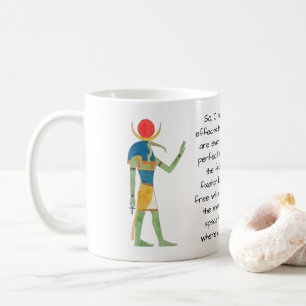 Egyptische God Thoth  Illustratie w Quote Koffiemok