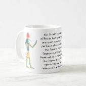 Egyptische God Thoth  Illustratie w Quote Koffiemok (Voorkant links)