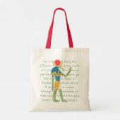 Egyptische God Thoth  Illustratie w Quote Tote Bag (Achterkant)