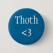 Egyptische God - Thoth love badge