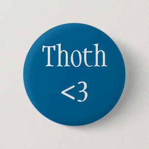 Egyptische God - Thoth love badge Ronde Button 5,7 Cm