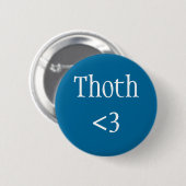 Egyptische God - Thoth love badge Ronde Button 5,7 Cm (Voorkant /achterkant)