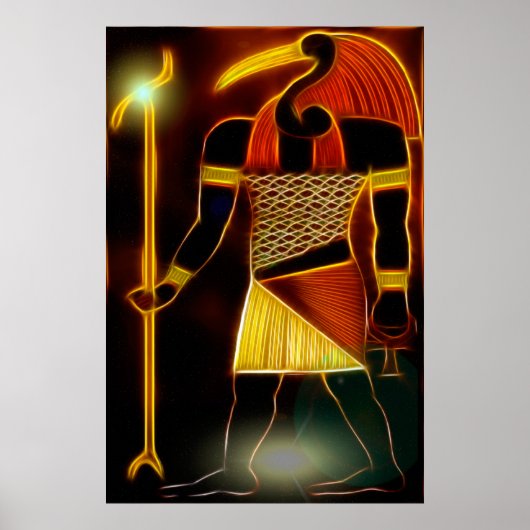 Egyptische god Thoth Poster (Voorkant)