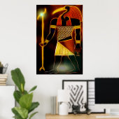 Egyptische god Thoth Poster (Thuiskantoor)