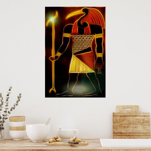 Egyptische god Thoth Poster (Keuken)