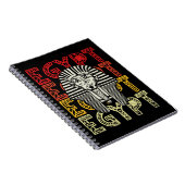 Egyptische god Tutankhamun Retro Egypt Farao Notitieboek (Rechterzijde)