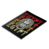 Egyptische god Tutankhamun Retro Egypt Farao Notitieboek (Linkerzijde)