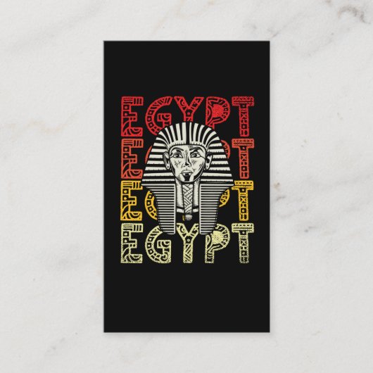 Egyptische god Tutankhamun Retro Egypt Farao Visitekaartje (Voorkant)