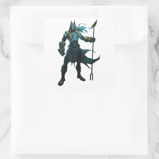 Egyptische God Vierkante Sticker (Tas)