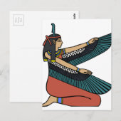 Egyptische Goddess Maat Briefkaart (Voorkant / Achterkant)