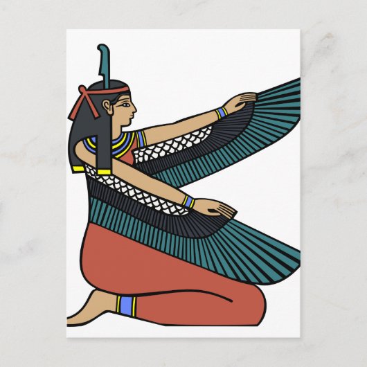 Egyptische Goddess Maat Briefkaart (Voorkant)
