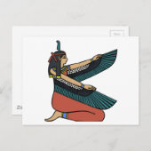 Egyptische Goddess Maat Briefkaart (Voorkant / Achterkant)