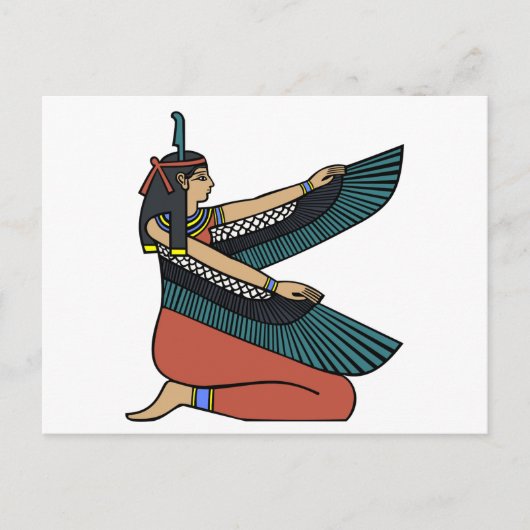 Egyptische Goddess Maat Briefkaart (Voorkant)