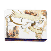 Egyptische Goddess Sketched Flexible koelkast Magneet (Horizontaal)