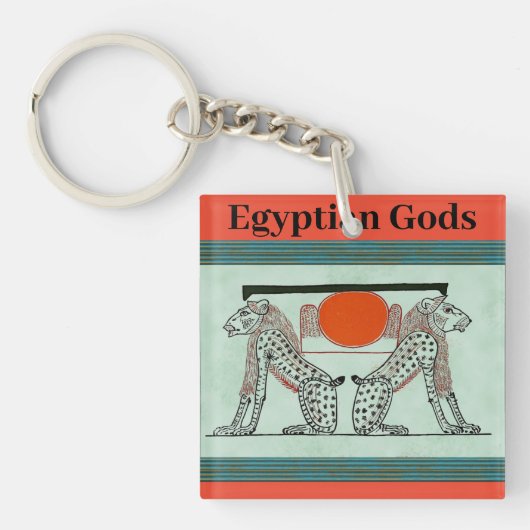 Egyptische goden Acrylische Sleutelhanger (voorkant)