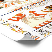 Egyptische goden en afbeeldingen met hiërogliefen poster (Hoek)