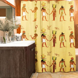 Egyptische goden en goden douchegordijn