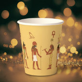 Egyptische goden en goden papieren bekers