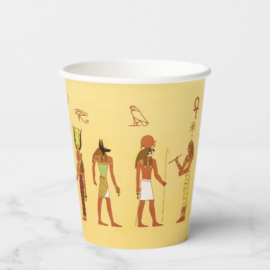 Egyptische goden en goden papieren bekers (Achterkant)
