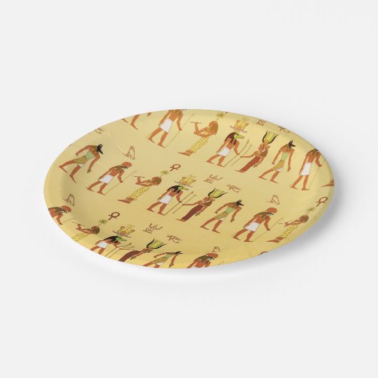 Egyptische goden en goden papieren bordje (Gekanteld)