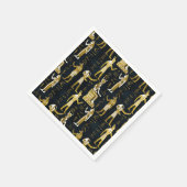 Egyptische goden Gold en wit op donker glas Servetten (Hoek)