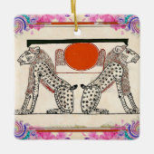 Egyptische goden keramisch ornament (Voorkant)