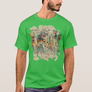 Egyptische goden op canvas t-shirt