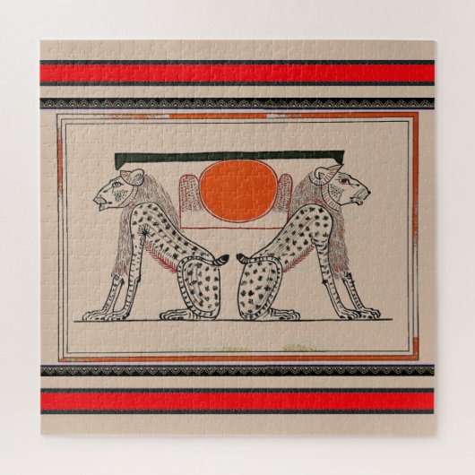 Egyptische goden Puzzle Legpuzzel (Verticaal)