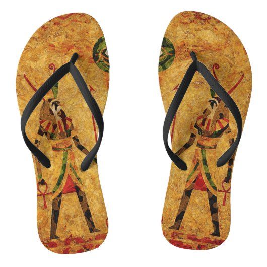 Egyptische goden teenslippers (Voetbed)