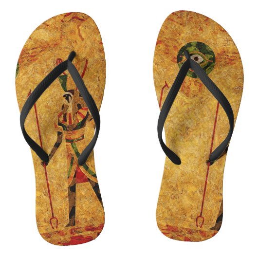 Egyptische goden teenslippers (Voetbed)