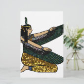 egyptische godin briefpapier (Staand voorkant)