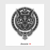 Egyptische godin cat Bastet Sticker (Vel)