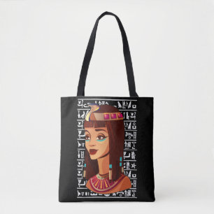 Egyptische godin Cleopatra Egypt Hieroglyphs Tote Bag