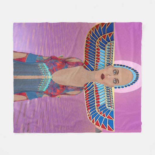 Egyptische godin Fleece Blanket (Voorkant (Horizontaal))