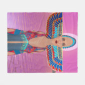 Egyptische godin Fleece Blanket Deken (Voorkant (Horizontaal))