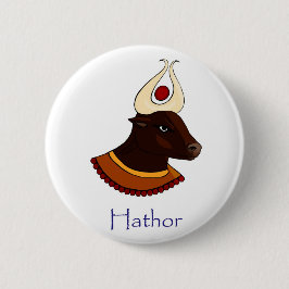 Egyptische godin - Hathor Badge Ronde Button 5,7 Cm