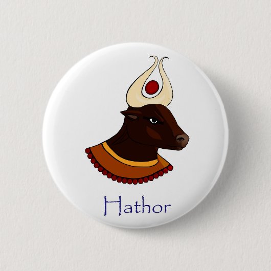 Egyptische godin - Hathor Badge Ronde Button 5,7 Cm (Voorkant)