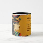 Egyptische godin Hathor-Mok Tweekleurige Koffiemok (Center)