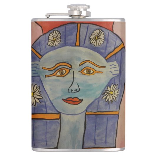 Egyptische godin heupfles (Voorkant)