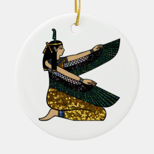 egyptische godin keramisch ornament